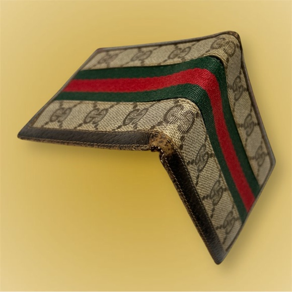 Gucci Vintage Ophelia GG coated Canvas Leather Bifold Wallet - Picture 5 of 7